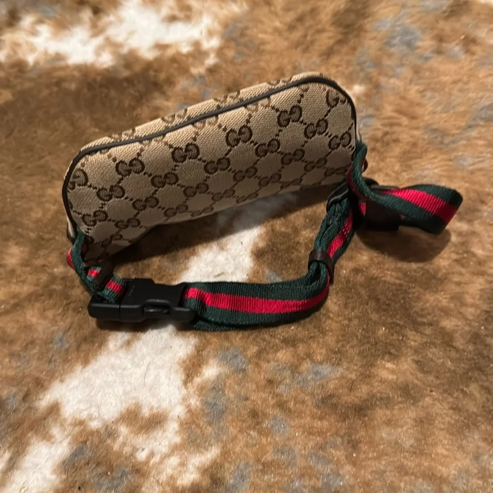 Gucci kids Beige and Brown Monogram Belt Bag